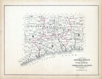Connecticut Map Showing Towns, Counties and Congressional Districts, Connecticut State Atlas 1893